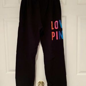 $12 Firm! Pink XS Black Sweatpants